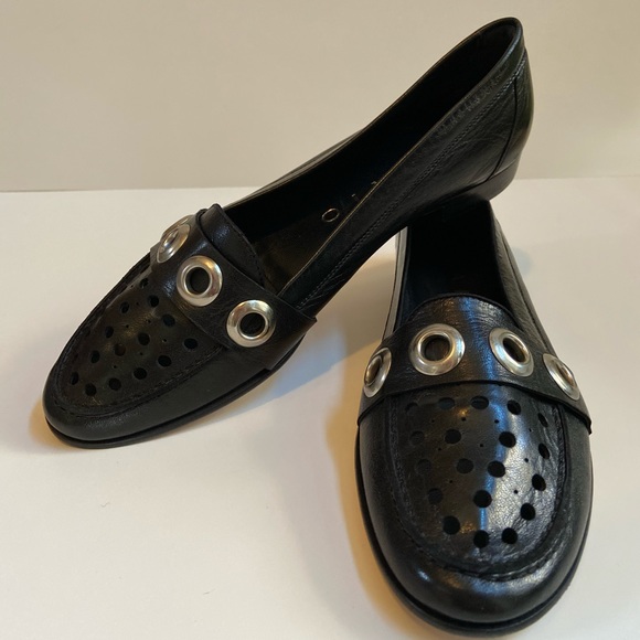 Black leather Italian loafers - 6M - Lario - Picture 2 of 6